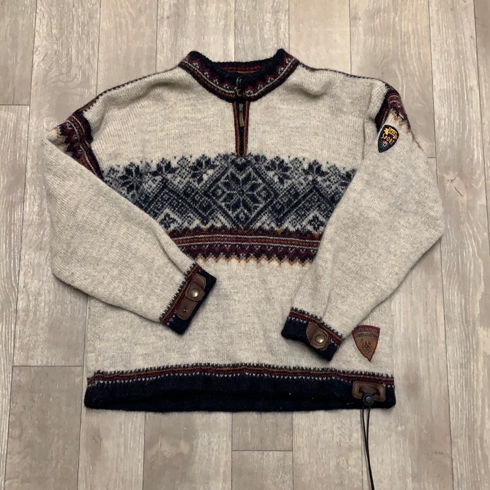 Dale Of Norway Vintage Wool USA Olympic Quarter Zip Sweater